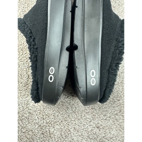 Oofos Oocoozie Black Mule Sherpa Fuzzy Recovery Slippers Men\'s Size 9.5 NWOB main image 16